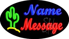 Custom Cactus Logo Animated Neon Sign 17