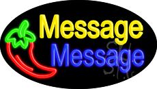 Custom Chili Pepper Logo Animated Neon Sign 17