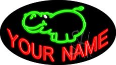 Custom Hippopotamus Animated Neon Sign 17