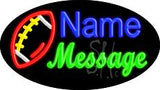 Custom Rugby Ball Animated Neon Sign 17" Tall x 30" Wide x 3" Deep