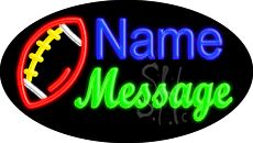 Custom Rugby Ball Animated Neon Sign 17