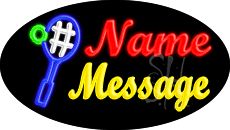 Custom Tennis Racket Ball Animated Neon Sign 17