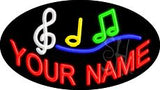 Custom Musical Notes Animated Neon Sign 17" Tall x 30" Wide x 3" Deep