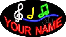 Custom Musical Notes Animated Neon Sign 17