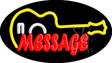 Custom In Red Guitar Animated Neon Sign 17