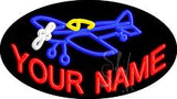 Custom Plane 1 Animated Neon Sign 17" Tall x 30" Wide x 3" Deep
