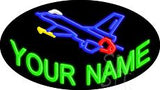 Custom Jet Plane Animated Neon Sign 17" Tall x 30" Wide x 3" Deep