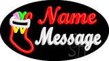 Custom Christmas Sock Animated Neon Sign 17" Tall x 30" Wide x 3" Deep