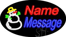 Custom Snowman Animated Neon Sign 17