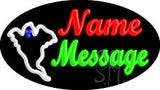 Custom Ghost Logo Animated Neon Sign 17" Tall x 30" Wide x 3" Deep