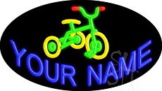 Custom Kid Bicycle Animated Neon Sign 17