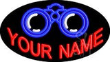 Custom Binocular Animated Neon Sign 17" Tall x 30" Wide x 3" Deep