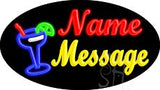Custom In Cursive Margarita Animated Neon Sign 17" Tall x 30" Wide x 3" Deep