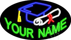 Custom Graduation Cap Certificate Animated Neon Sign 17