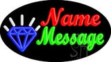 Custom Diamond Logo Animated Neon Sign 17" Tall x 30" Wide x 3" Deep