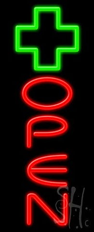 Open With Cross Logo Neon Sign 13