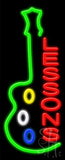 Music Lessons Neon Sign 13" Tall x 32" Wide x 3" Deep