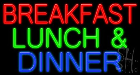 Breakfast Lunch And Dinner Neon Sign 20