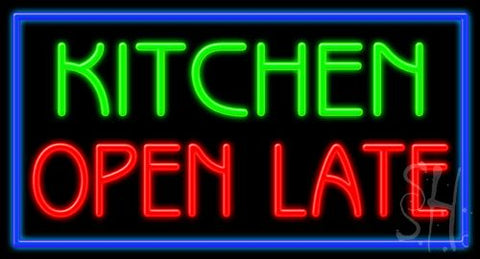 Kitchen Open Late Neon Sign 20
