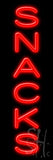 Snacks Neon Sign 8" Tall x 24" Wide x 3" Deep
