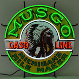 Gas - Musgo Gasoline Neon Sign 24" x 24" x 4"