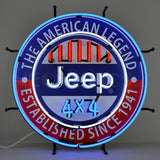Jeep 4X4 The American Legend Neon Sign 24" x 24" x 4"