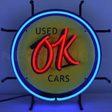 Ok Used Cars Junior Neon Sign 16" x 16" x 6"