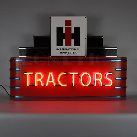 Art Deco Marquee Ih Tractors Neon Sign In Steel Can 28