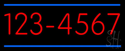 Custom - Phone - Double Line 6 Numbers Neon Sign 13