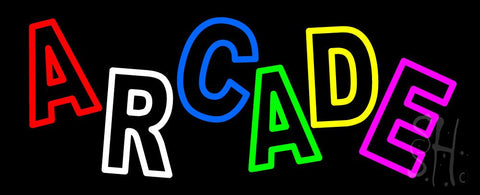 Double Stroke Multicolored Arcade Neon Sign 13