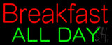 Breakfast All Day Neon Sign 13" Tall x 32" Wide x 3" Deep