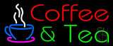 Red Coffee & Green Tea Neon Sign 13" Tall x 32" Wide x 3" Deep