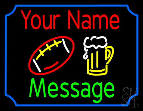 Custom Beer Glass And Baseball Neon Sign 24