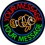 Custom Clown Fish Neon Sign 26" Tall x 26" Wide x 3" Deep