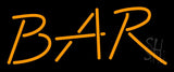 Orange Bar Neon Sign 10" Tall x 24" Wide x 3" Deep