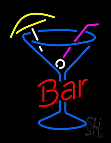 Bar In Between Martini Glass Neon Sign 31
