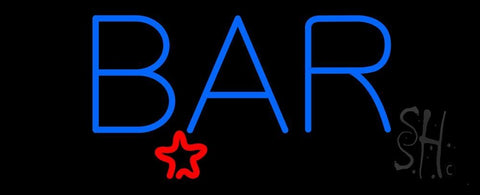 Blue Bar With Star Neon Sign 13