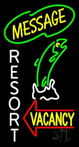 Custom Resort Vacancy With Fish Neon Sign 20
