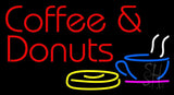 Coffee And Donuts With Coffee Glass Neon Sign 20" Tall x 37" Wide x 3" Deep