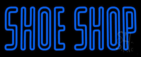 Blue Double Stroke Shoe Shop Neon Sign 13