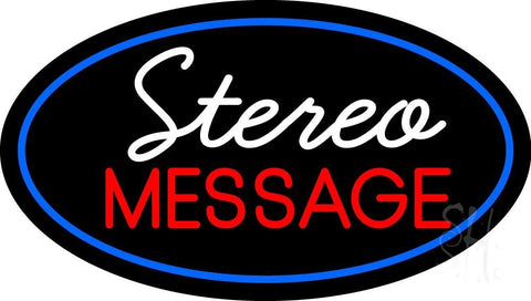 Custom White Cursive Stereo Neon Sign 17