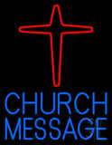 Custom Blue Church With Logo Neon Sign 31" Tall x 24" Wide x 3" Deep