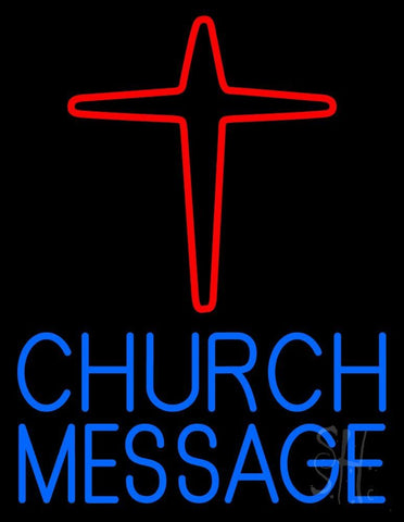 Custom Blue Church With Logo Neon Sign 31