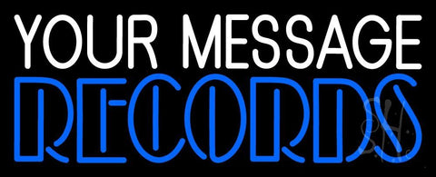 Custom Blue Double Stroke Records Neon Sign 13