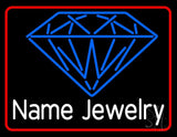 Custom Blue Jewelry Red Border Neon Sign 24" Tall x 31" Wide x 3" Deep