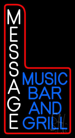 Custom Blue Music Bar And Grill Neon Sign 37