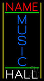 Custom Blue Music White Hall Block Neon Sign 37" Tall x 20" Wide x 3" Deep