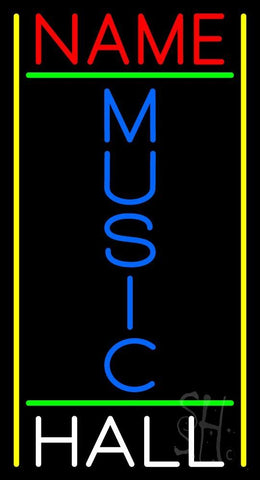 Custom Blue Music White Hall Block Neon Sign 37