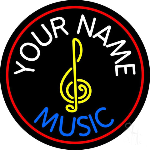 Custom Blue Music With Logo Neon Sign 26