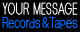 Custom Blue Records And Tapes Neon Sign 13" Tall x 32" Wide x 3" Deep
